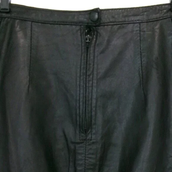 Le Piel Genuine Leather Black Pencil Skirt S / 4High End Supple Leather